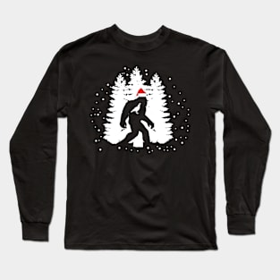 Bigfoot Santa Claus Bigfoot  Sasquatch Christmas Long Sleeve T-Shirt